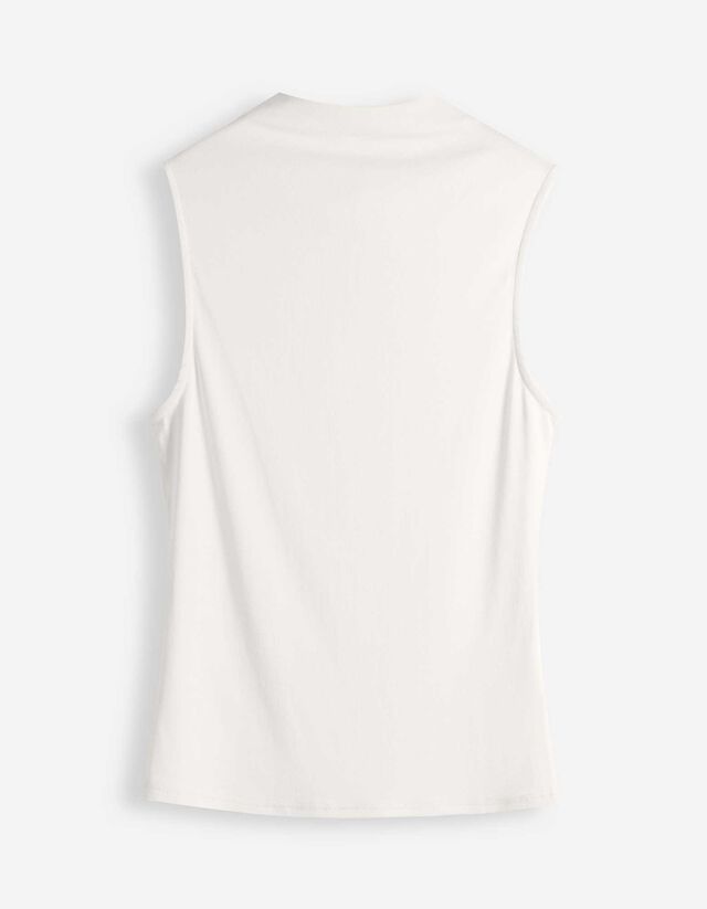 Top - Stehkragen - wei&szlig;