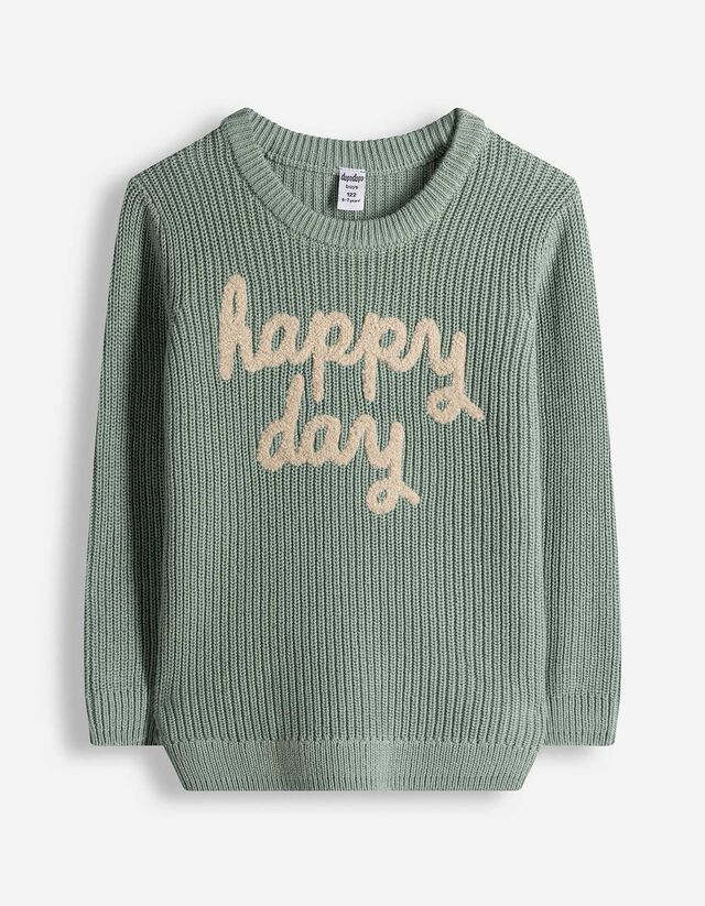 Pullover - Stickereien - gr&uuml;n