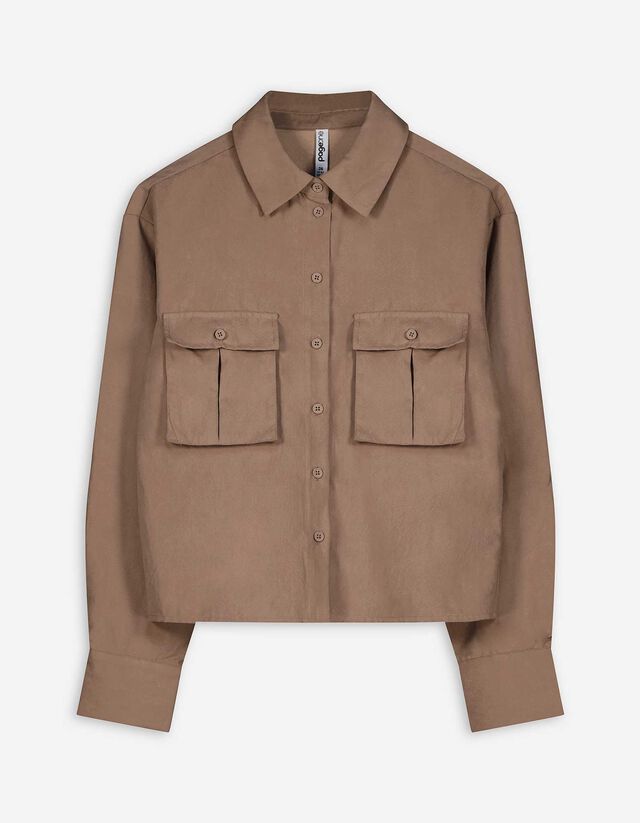 Bluse - Soft-Touch - beige