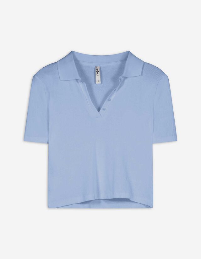 Poloshirt - Hemdkragen - hellblau