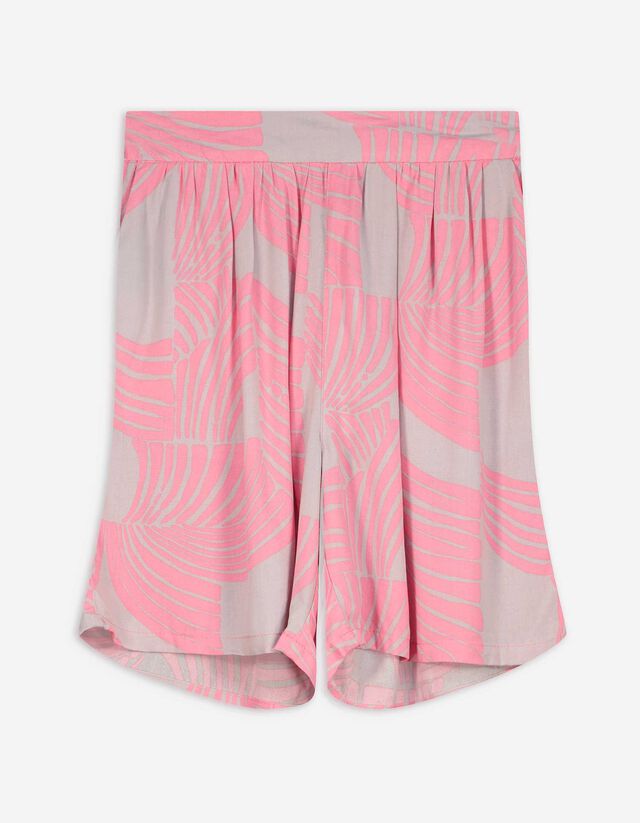 Shorts - Allover-Print - beige