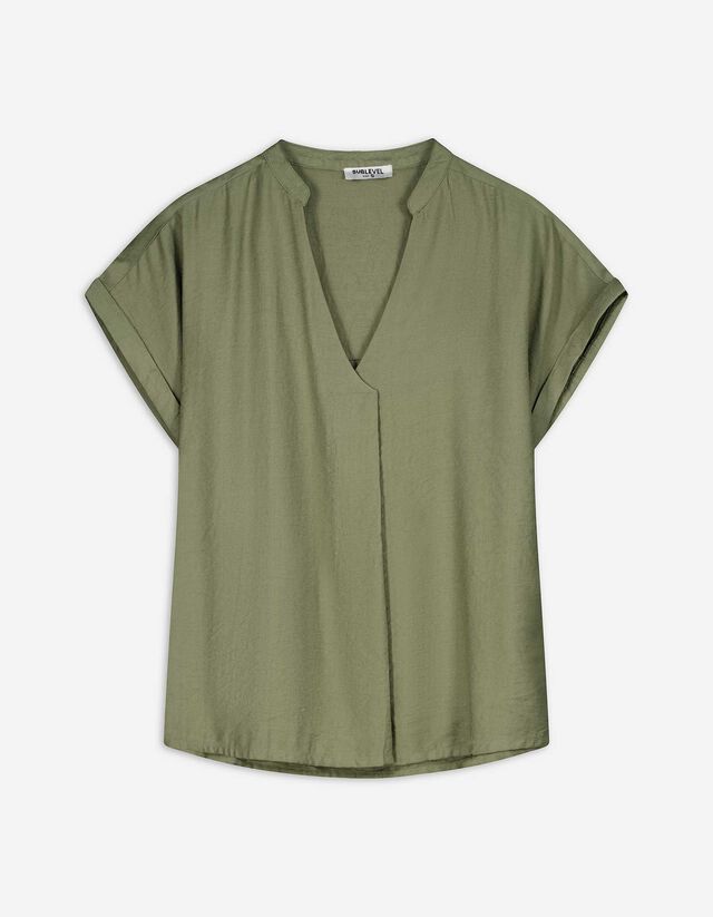 Blusenshirt - einfarbig - gr&uuml;n