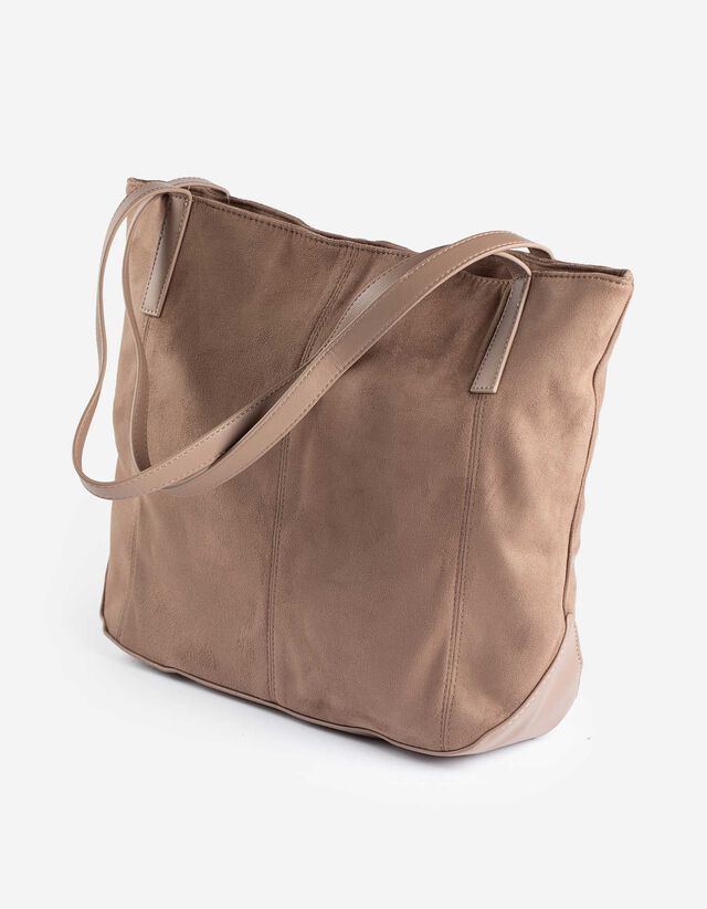 Tasche - Lederoptik - hellgrau