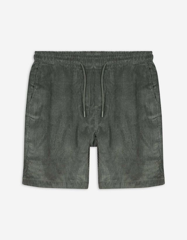 Shorts - Cord - dunkelgr&uuml;n