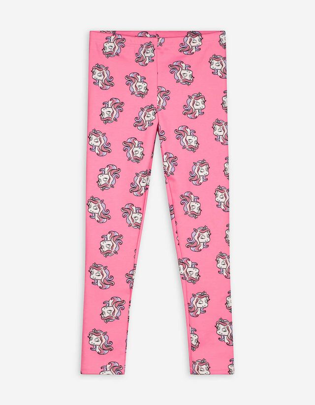 Leggings - Allover-Print - pink