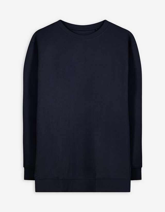 Sweatshirt - einfarbig - dunkelblau