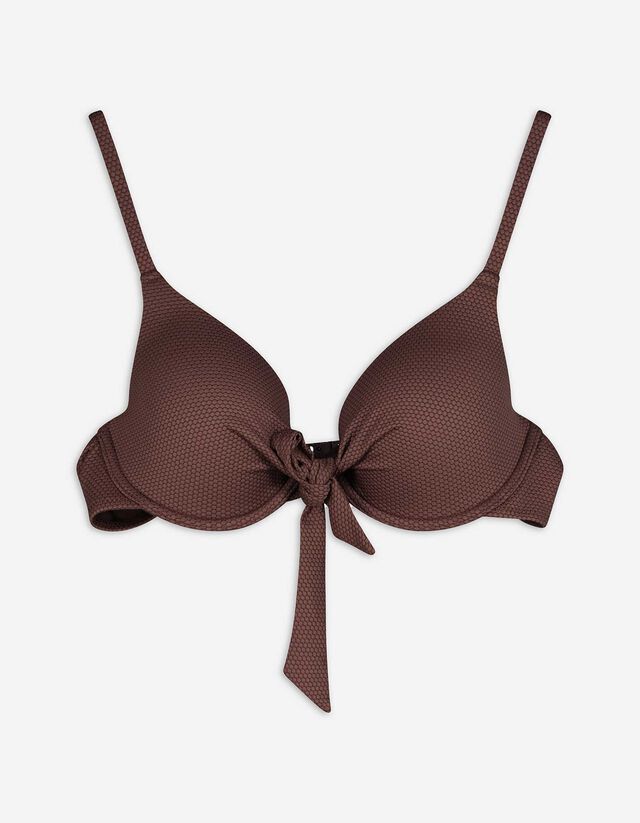 Bikinitop - einfarbig - braun