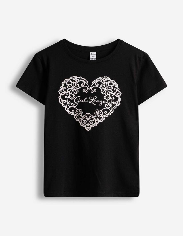 T-Shirt - Frontprint - schwarz