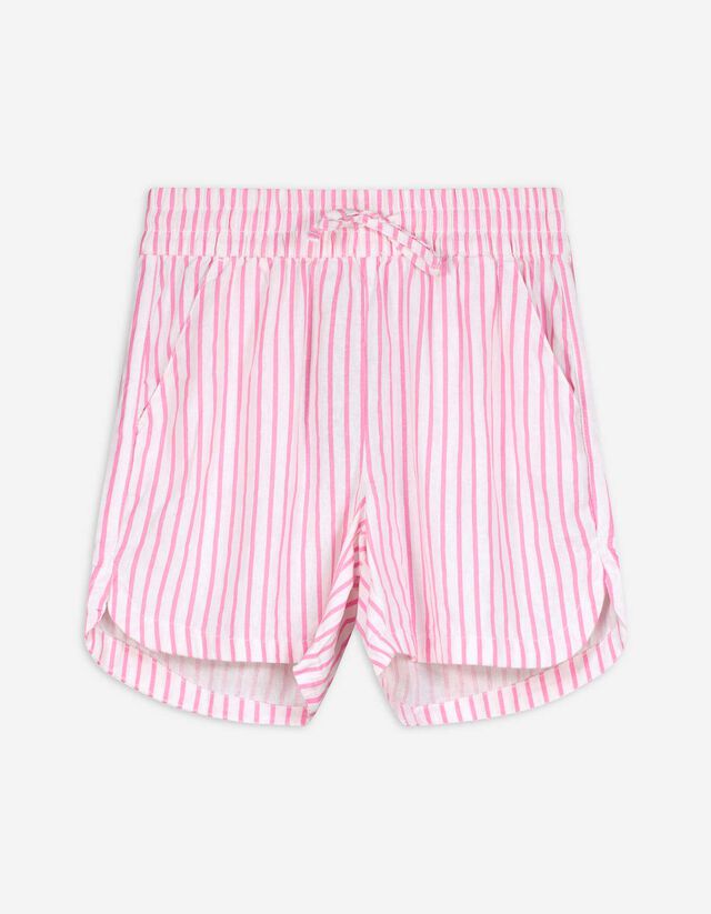 Shorts - Leinen-Mix - wei&szlig;