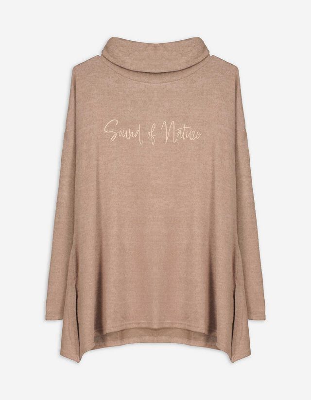 Langarmshirt - Stickerei - dunkelblau