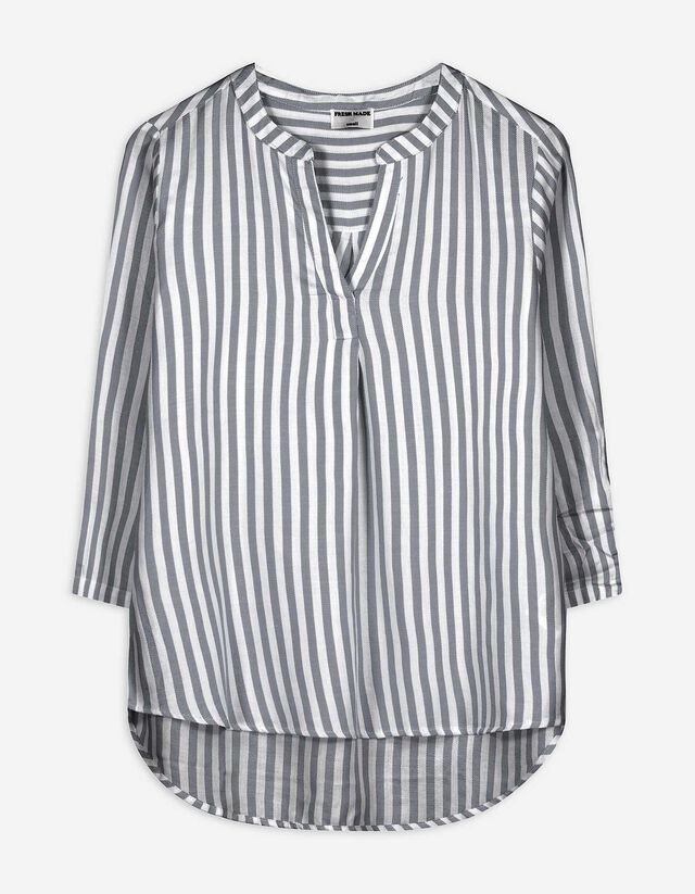 Bluse - Dreiviertel&auml;rmel - blau