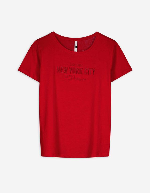 T-Shirt - Stickereien - rot