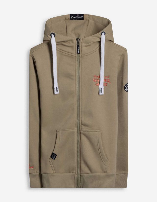 Sweatjacke - Print - hellgr&uuml;n