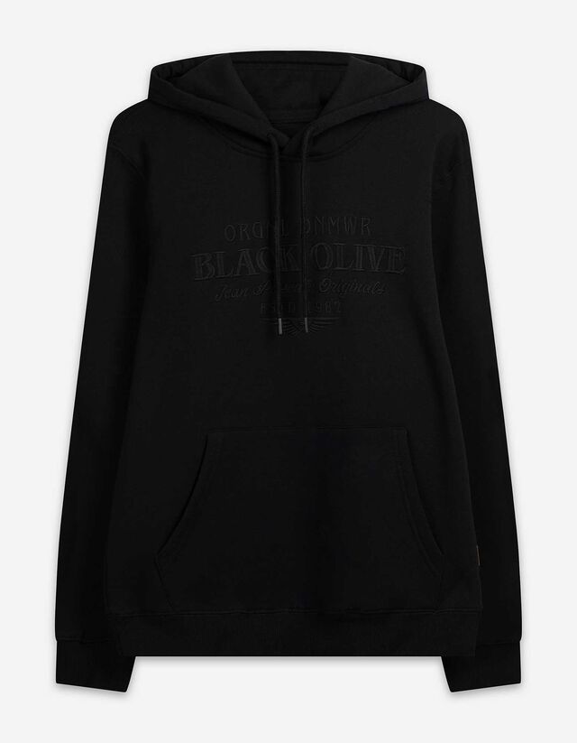 Sweatshirt - Stickerei - schwarz