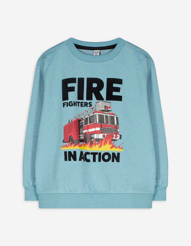 Sweatshirt - Print - hellblau