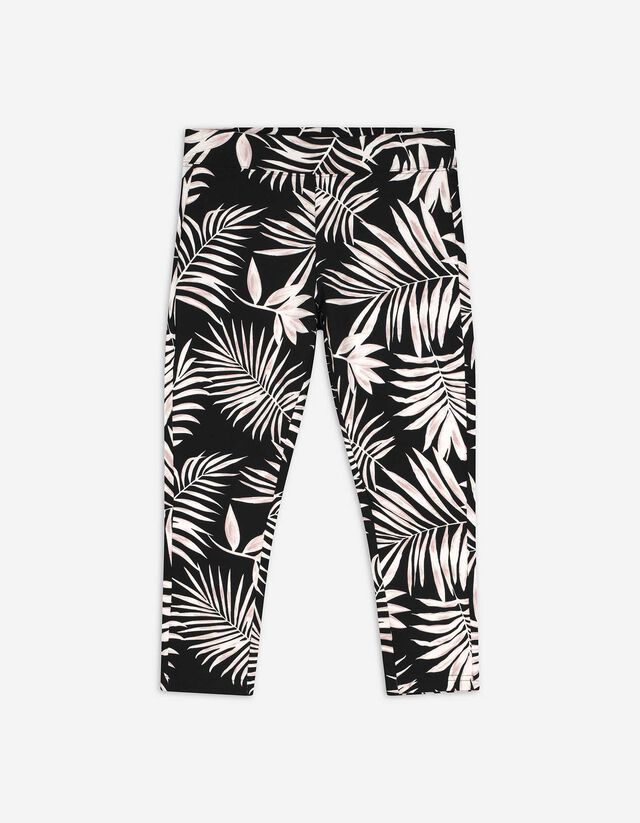 Leggings - Allover-Print - schwarz