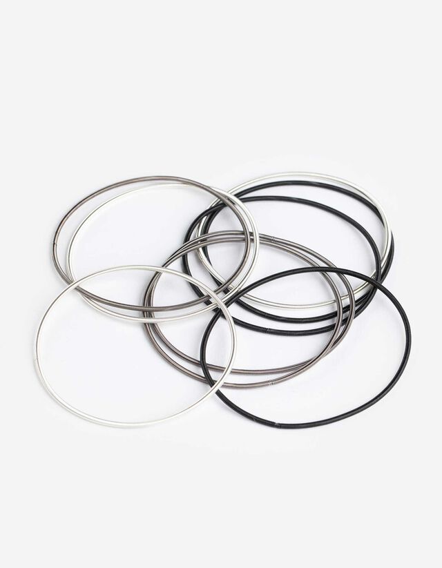 Armband - 9er-Pack - silberfarben