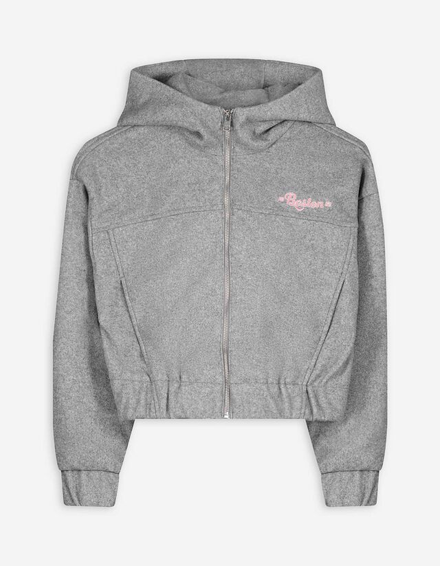 Jacke - Woll-Optik - grau