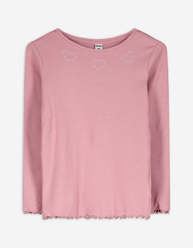 Langarmshirt - einfarbig - lila