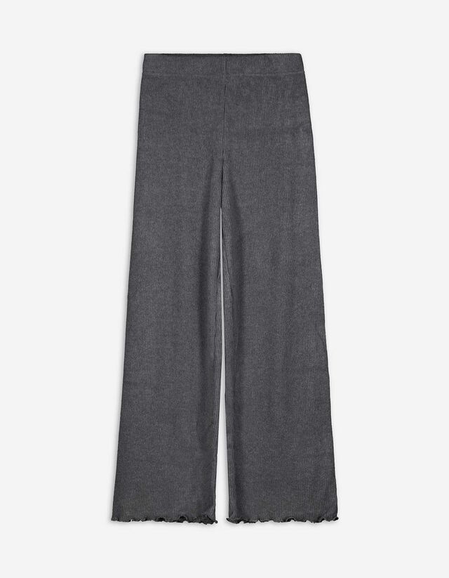 Palazzohose - Rippenstruktur - dunkelgrau