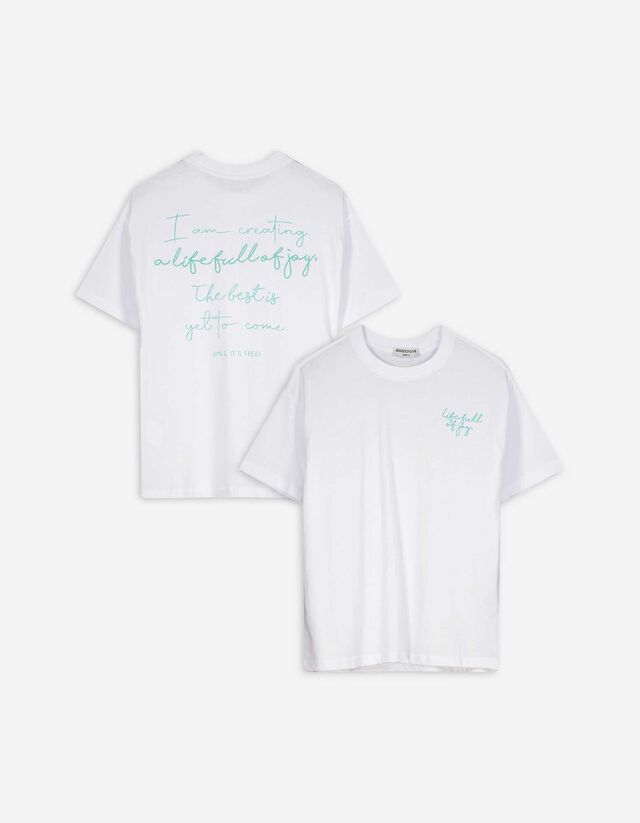 T-Shirt - R&uuml;ckenprint - wei&szlig;