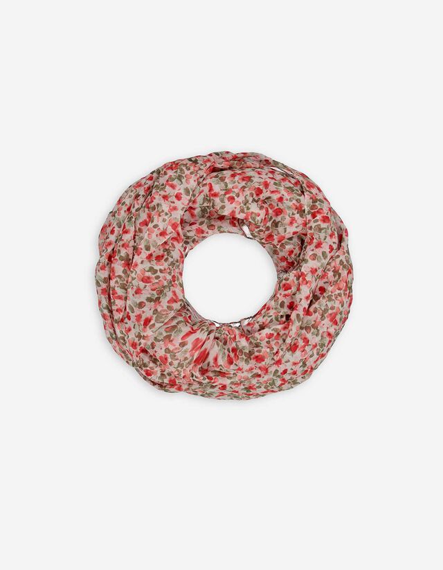 Loop-Schal - Allover-Print - hellrot