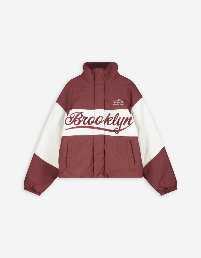 Jacke - Stickereien - dunkelrot