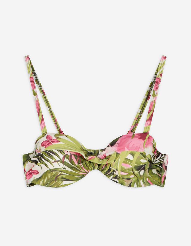 Bikinitop - Allover-Print - hellgr&uuml;n