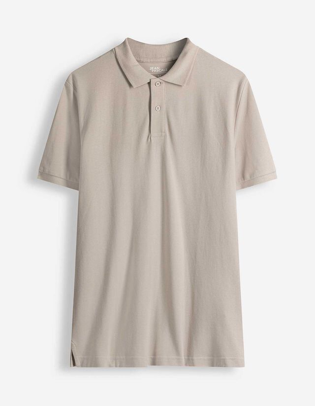 Poloshirt - einfarbig - beige