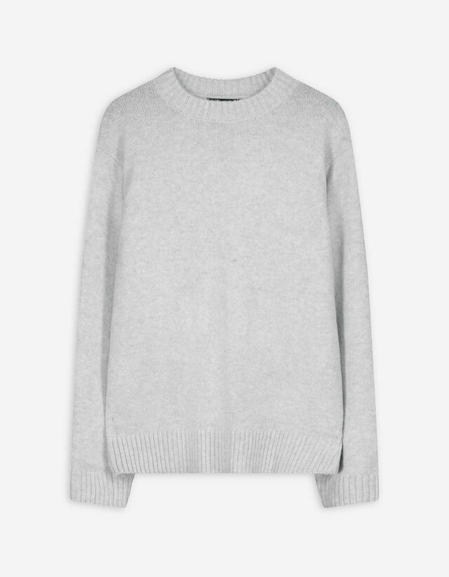 Pullover - Rundhals-Ausschnitt - grau