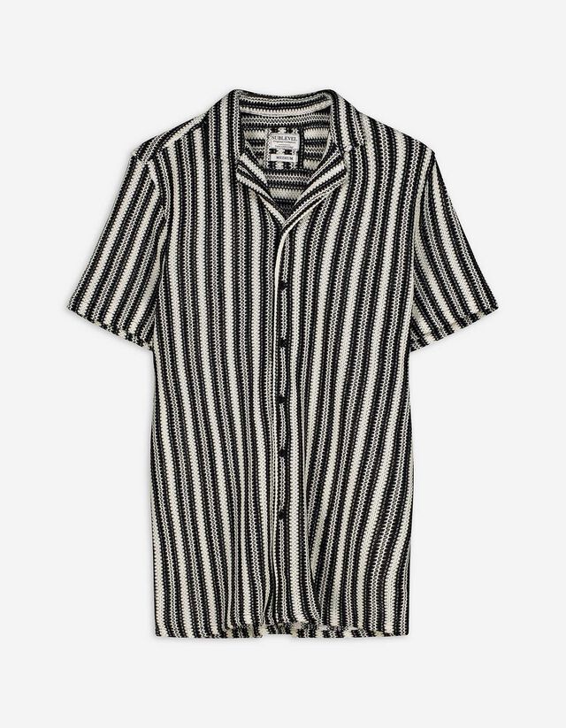 Hemd - Streifen - schwarz