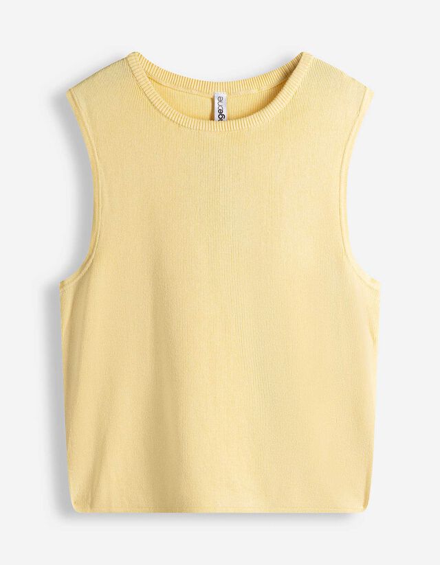 Stricktop - Feinstrick - hellgelb