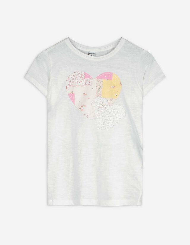 T-Shirt - Applikation - wei&szlig;