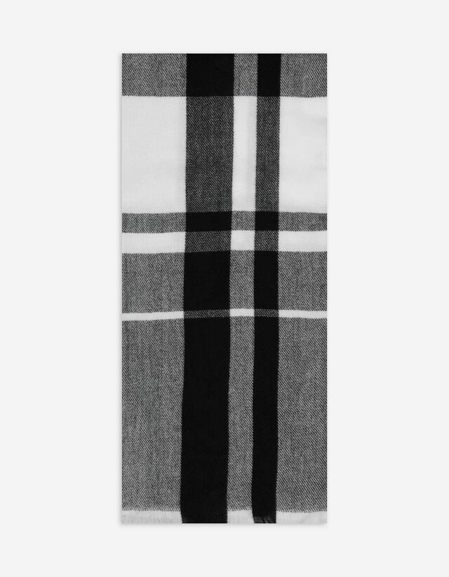 Schal - Karomuster - schwarz