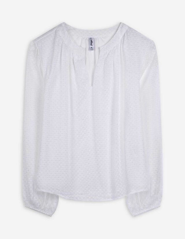 Bluse - Loose Fit - wei&szlig;