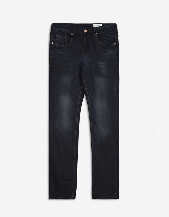 Basic Jeans - Straight Fit - dunkelblau