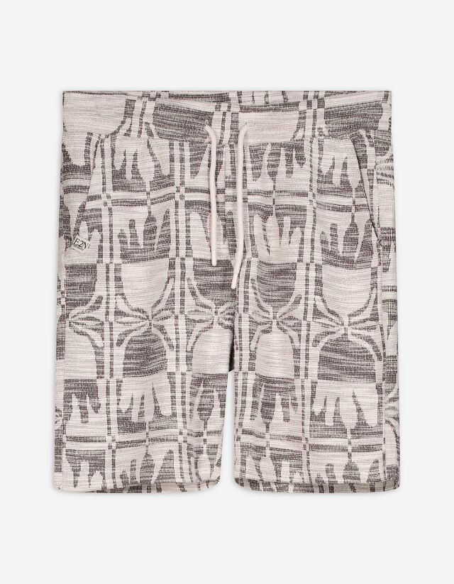 Shorts - Jacquard - wei&szlig;