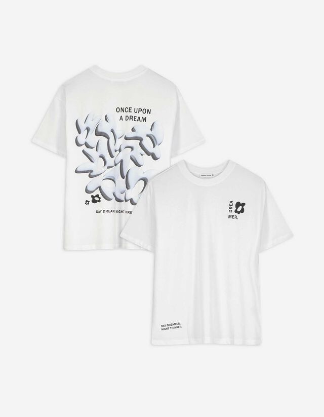 T-Shirt - R&uuml;ckenprint - wei&szlig;