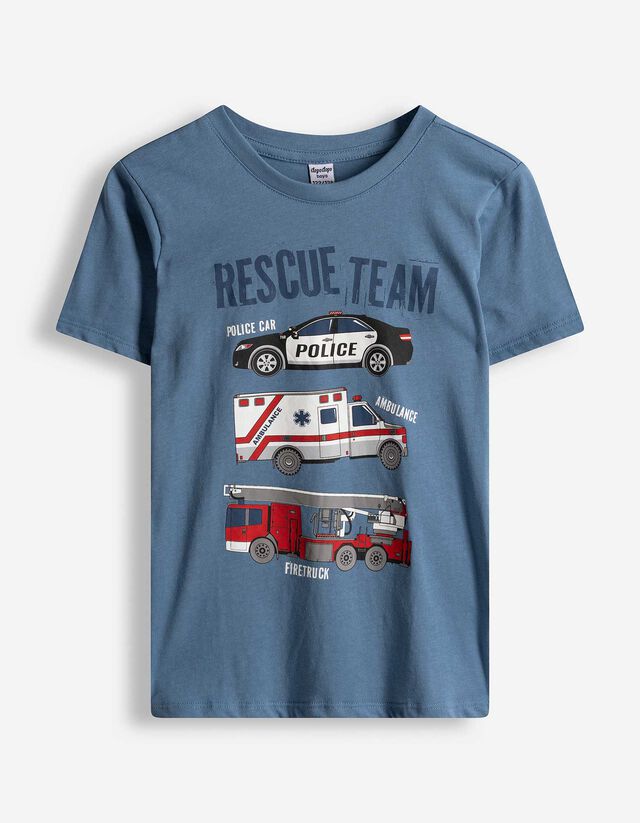 T-Shirt - Frontprint - hellblau