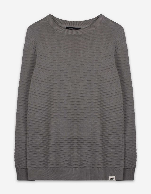 Pullover - Baumwolle - grau