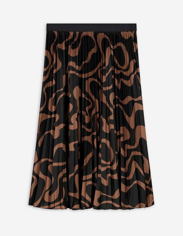 Faltenrock - Plisseefalten - schwarz