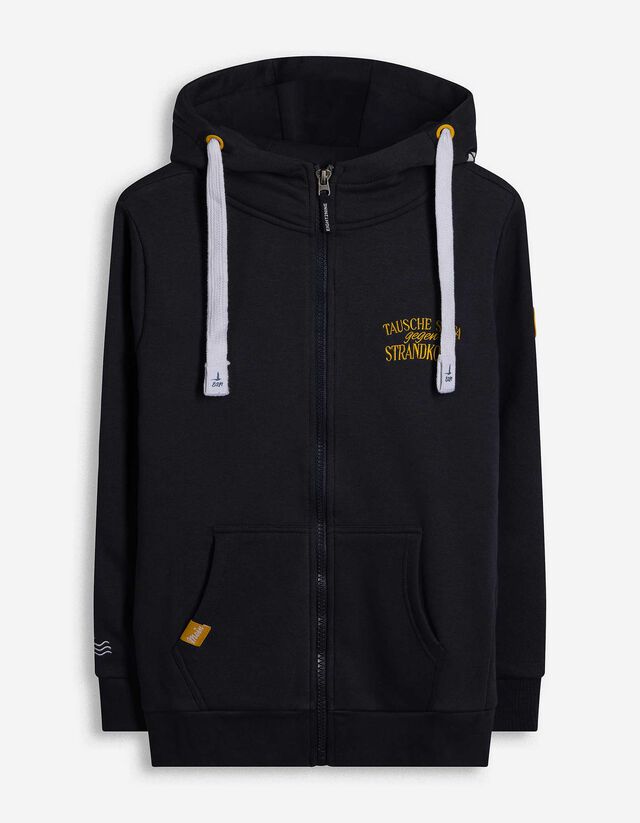 Sweatjacke - Print - schwarz