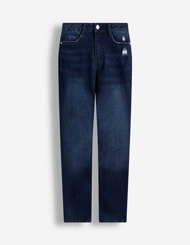 Jeans - High Waist - dunkelblau