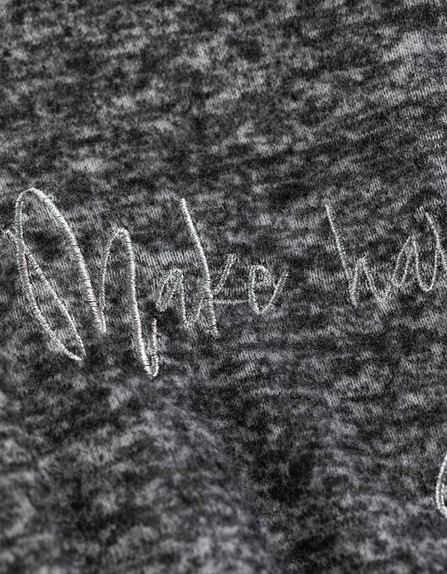 Langarmshirt - Stickerei - schwarz