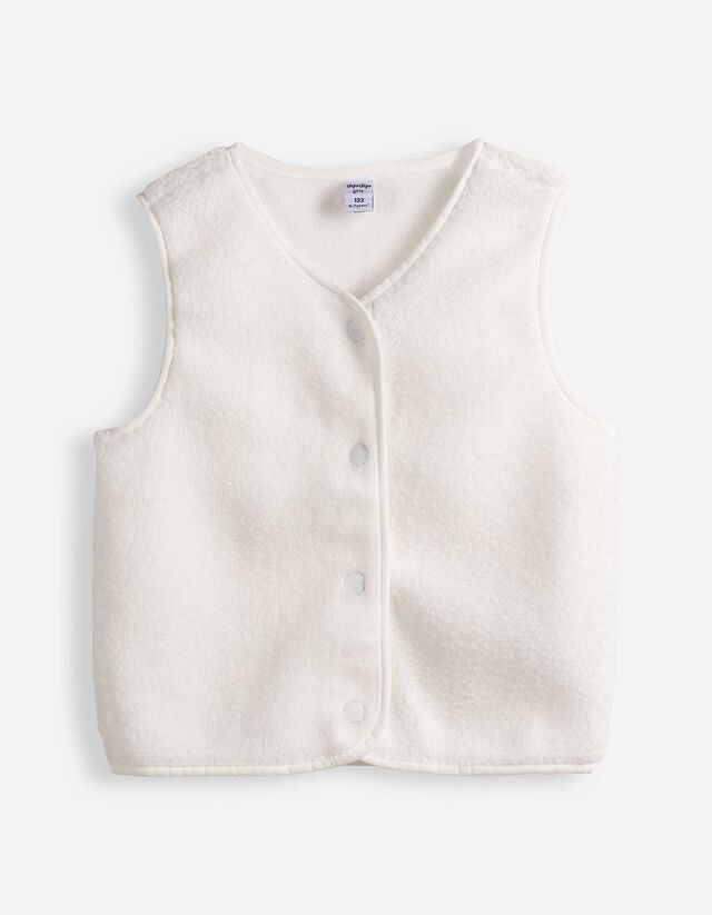 Weste - Teddyfell - wei&szlig;