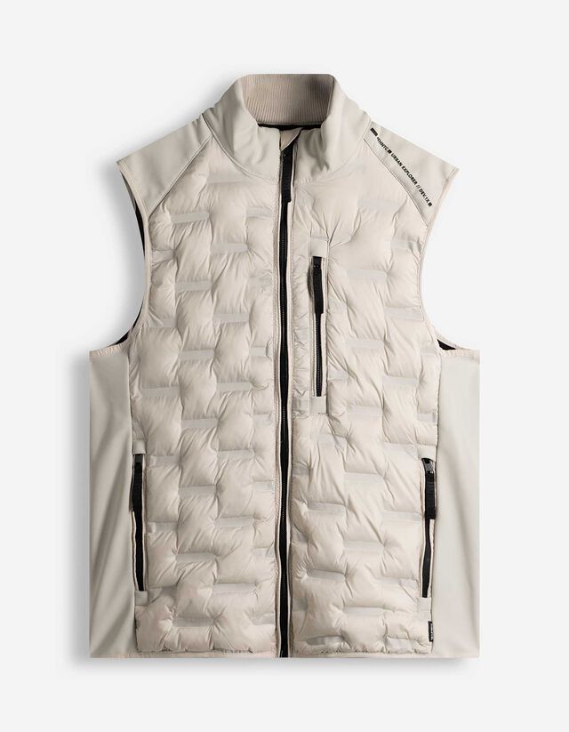 Weste - Geometrisches Muster - hellgrau