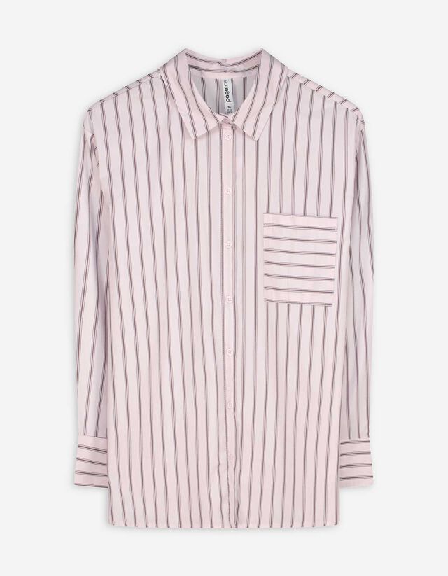 Bluse - Streifen - rosa