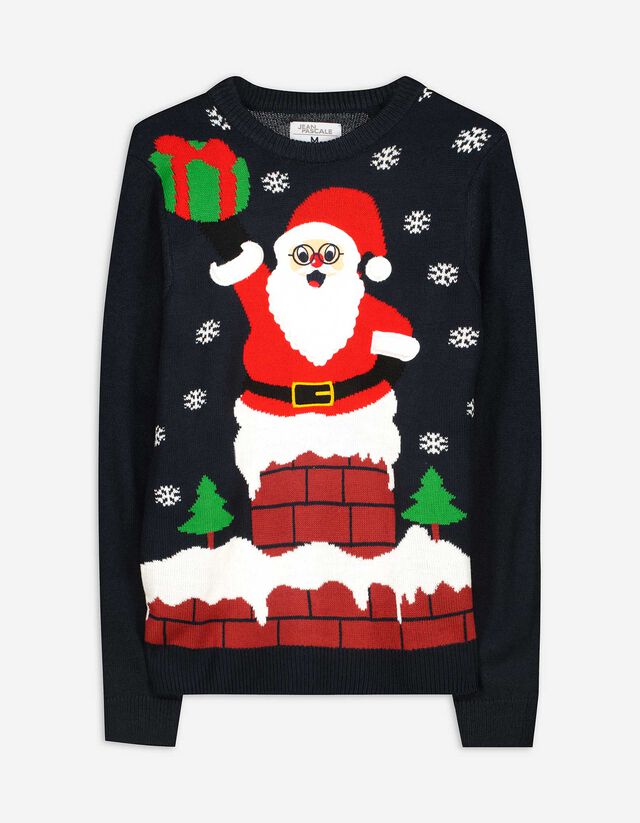 Strickpullover - Christmas - dunkelblau