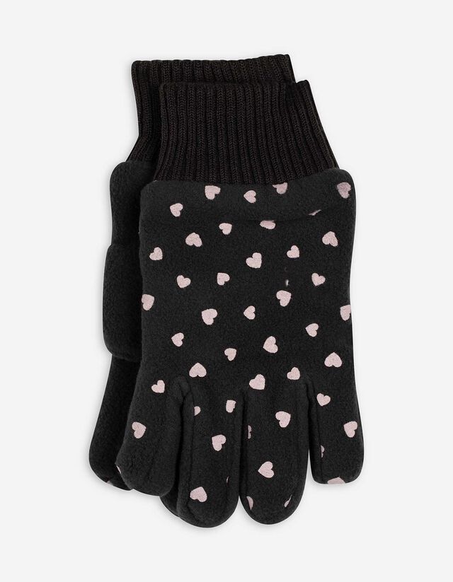 Handschuhe - Allover-Print - dunkelgrau