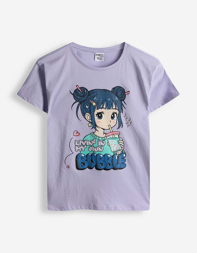 T-Shirt - Frontprint - lila